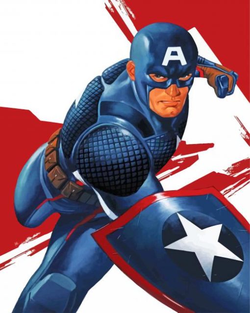 Captain America paint by number