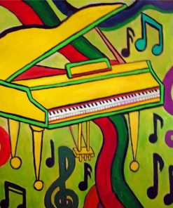 Colorful Piano Art paint by numbers