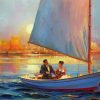 Couples On boat paint by numbers