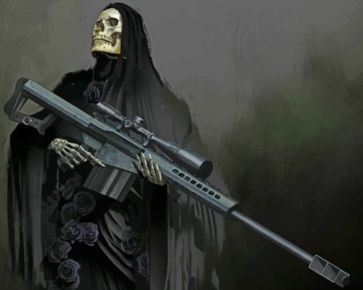 Death with a rifle paint by number