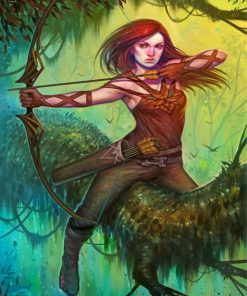 Female Hunter paint by numbers