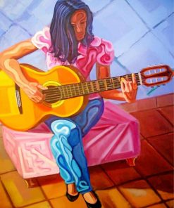 Guitarist Girl paint by number