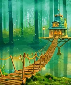 Magical Forest House paint by numbers