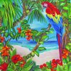 Parrot In Paradise paint by numbers