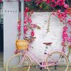 Pink Bike With Flowers paint by number