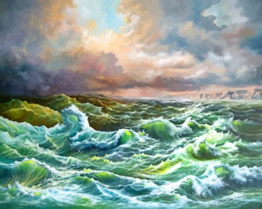 Sea Waves paint by numbers