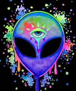 Trippy Alien paint by number