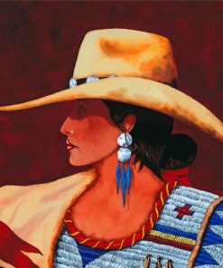 Western Cowgirl paint by numbers