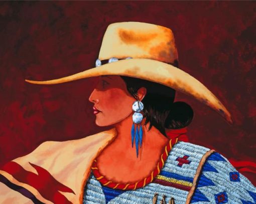 Western Cowgirl paint by numbers