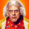 Dr Emmett Brown paint by numbers