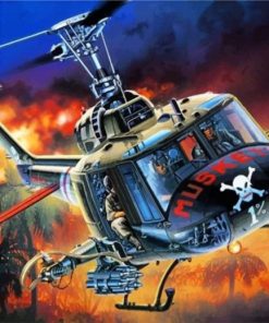 Dangerous Helicopters paint by numbers