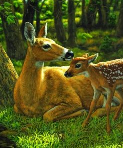 deer and fawn paint by numbers