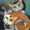 Folk Art Cats paint by numbers