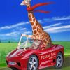 giraffe in car paint by numbers