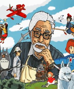 Hayao Miyazaki Studio Ghibli paint by numbers