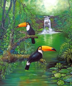 Tucan Birds Piant by numbers