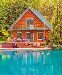 aesthetic-cabin-by-lake-paint-by-numbers