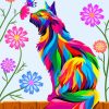 Colorful Cat Art Paint by numbers