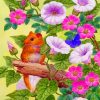 Hamster And Flowers Paint by numbers