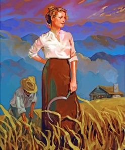 Harvest Woman Paint by numbers