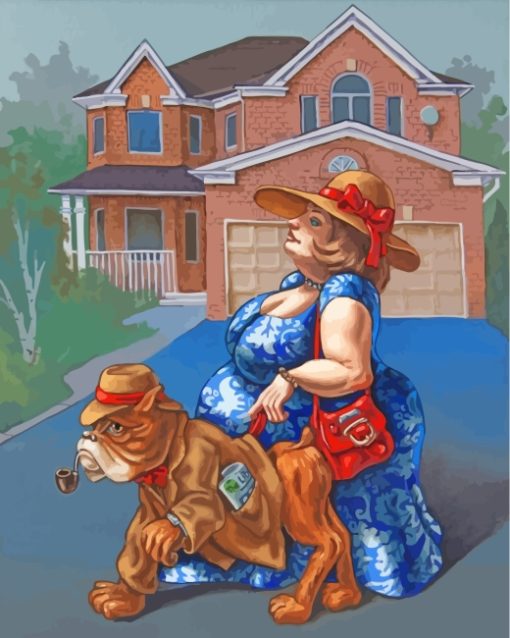 fat-woman-and-dog-paint-by-numbers