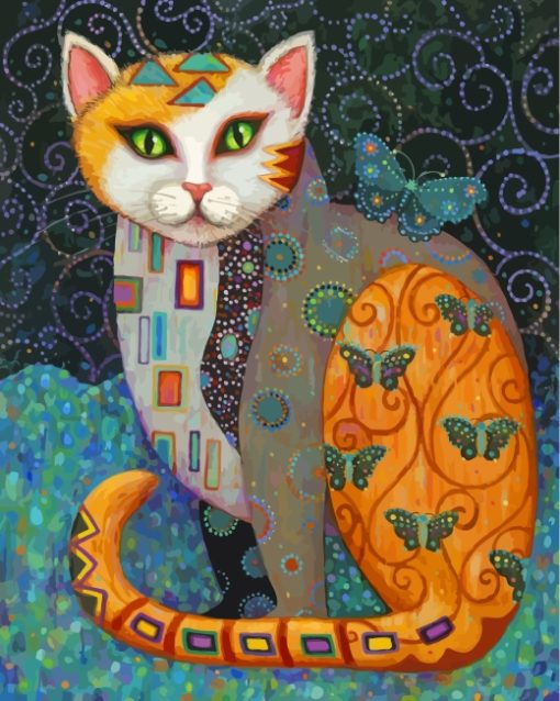 gustav-klimt-cat-paint-by-numbers