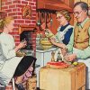 1950s American Family Dinner paint by number