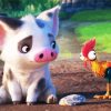 Pua And Hei Hei Moana Paint by numbers