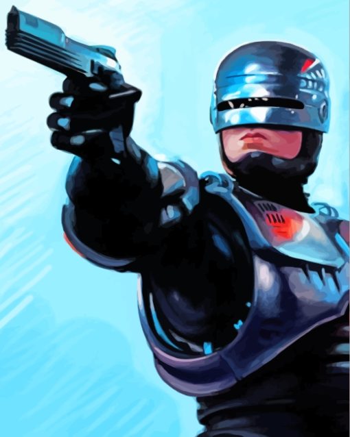 Robocop Gun Paint by numbers