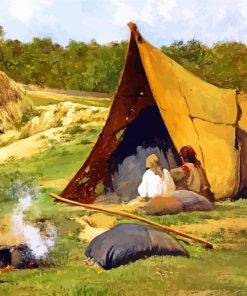 Albert Bierstadt Indian Camp paint by numbers