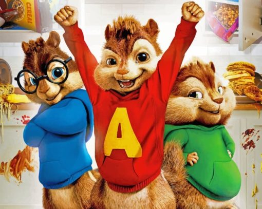 Alvin And The Chipmunks Animation paint by numbers