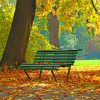 Autumn Bench paint by numbers