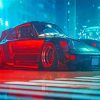 Black RWB Porsche paint by numbers