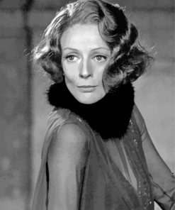 Black and White Maggie Smith paint by number