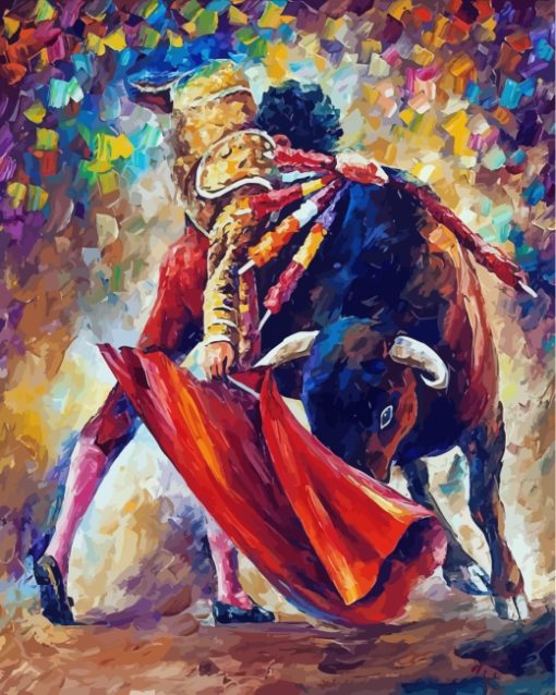 Bullfighter Leonid Afremov paint by number