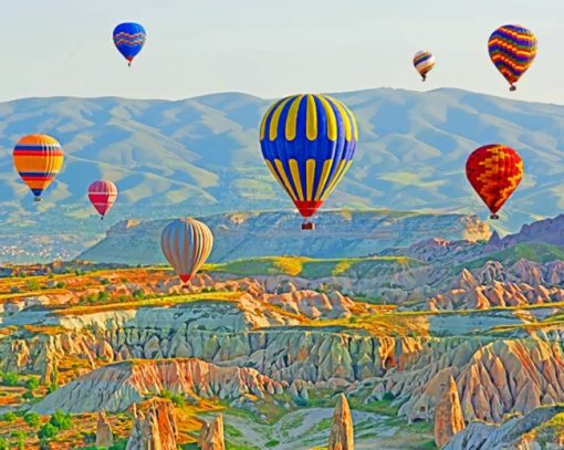 Cappadocia Hot Air Balloons paint by numbers