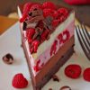 Chocolate Raspberry Mouse Cake paint by numbers