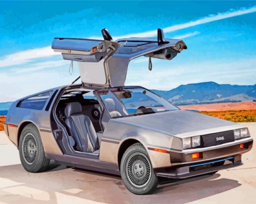 Delorean Car Paint By Number