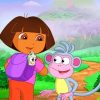 Dora And Boots Monkey paint by numbers