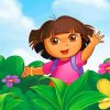 Dora In Garden paint by number