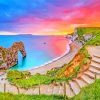 Dorset Durdle Door Sunset paint by number