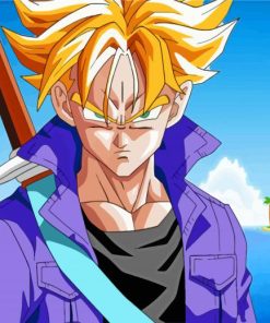 Dragon Ball Z Super Saiyan Trunks paint by number