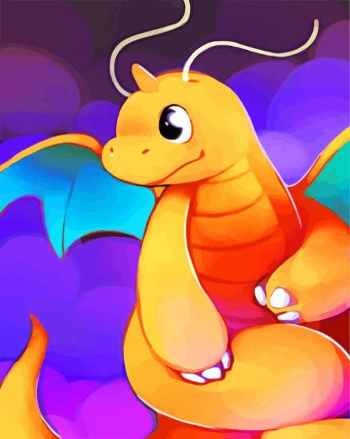 Dragonite-paint-by-numbers