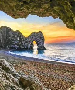 Durdle Door Beach paint by numbers