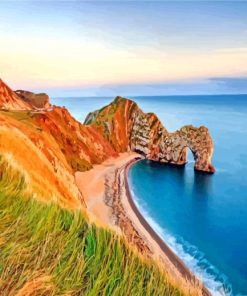 Durdle Door Dorset England paint by numbers