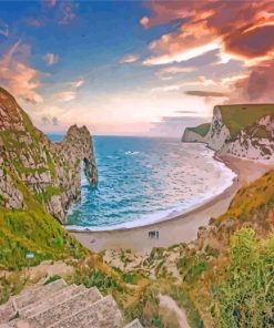 Durdle Door Seascape paint by number