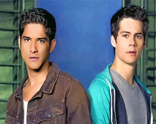 Dylan Obrien And Tyler Posey paint by number