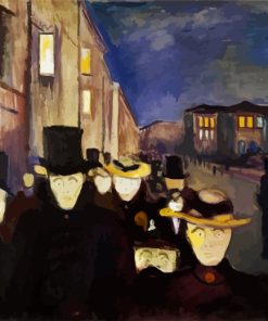 Evening On Karl Johan Street Edvard Munch Paint By Number