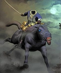 Fantasy-Headless-Horseman-paint-by-numbers