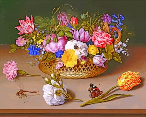 Flowers still life Ambrosius Bosschaert paint by number